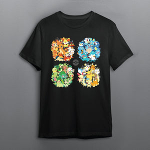 Pokemon Starters T-Shirt - Pokemon T-Shirt Collection