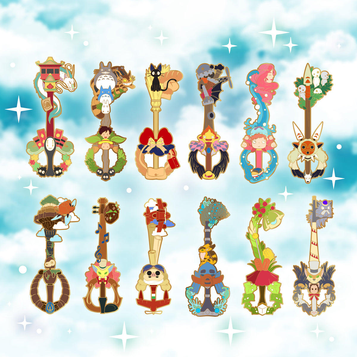 Ponyo - Ghibli Keyblade Enamel Pin Collection – Shinnoyume