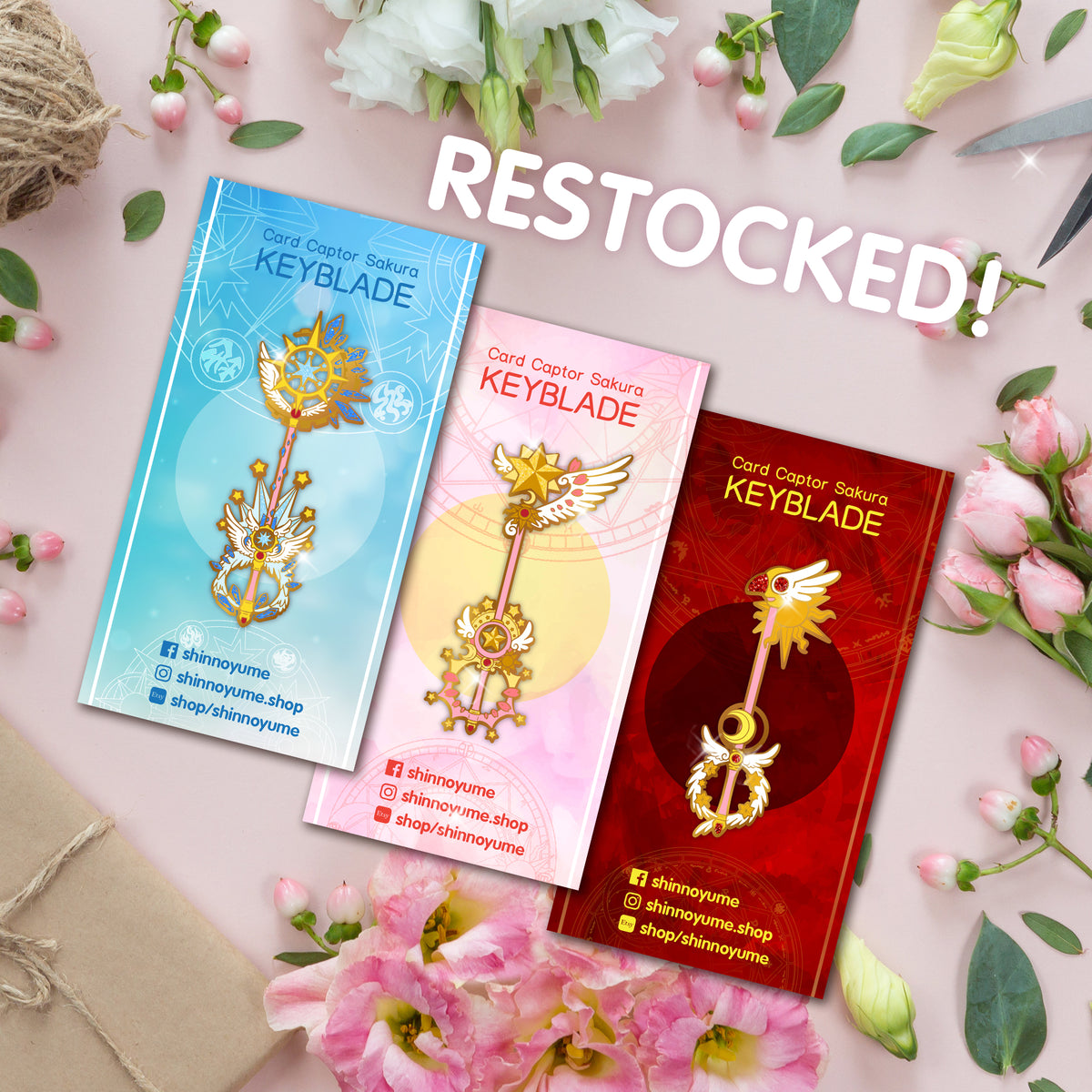 Clow Sealing Wand Keyblade - Card Captor Sakura Enamal Pin – Shinnoyume